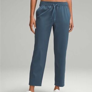Lululemon Luxtreme Tapered 7/8 Pant Mid Rise Drawstring Iron Blue NWT L W5GITS